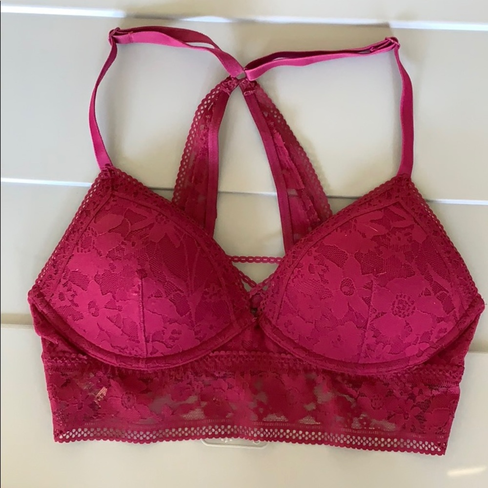 Victoria Secret Lace Maroon Bralette